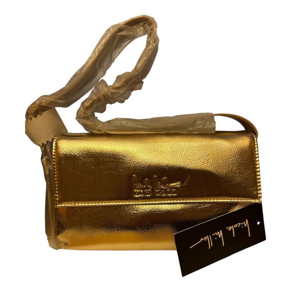 Nicole Miller Metallic Gold Clutch